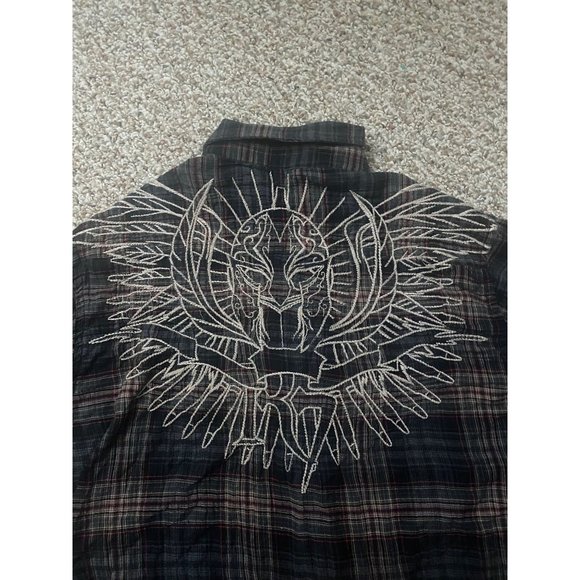 Raw 7 Plaid Wresting WWE Button Down - Picture 3 of 3
